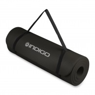 Коврик для йоги и фитнеса INDIGO NBR IN194 183*61*1,5 см Черный